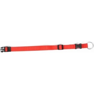 Duvoplus Nylon регулируем нашийник за кучета - червен, дължина 22-35 см, ширина 10 мм, Белгия - 0111000032