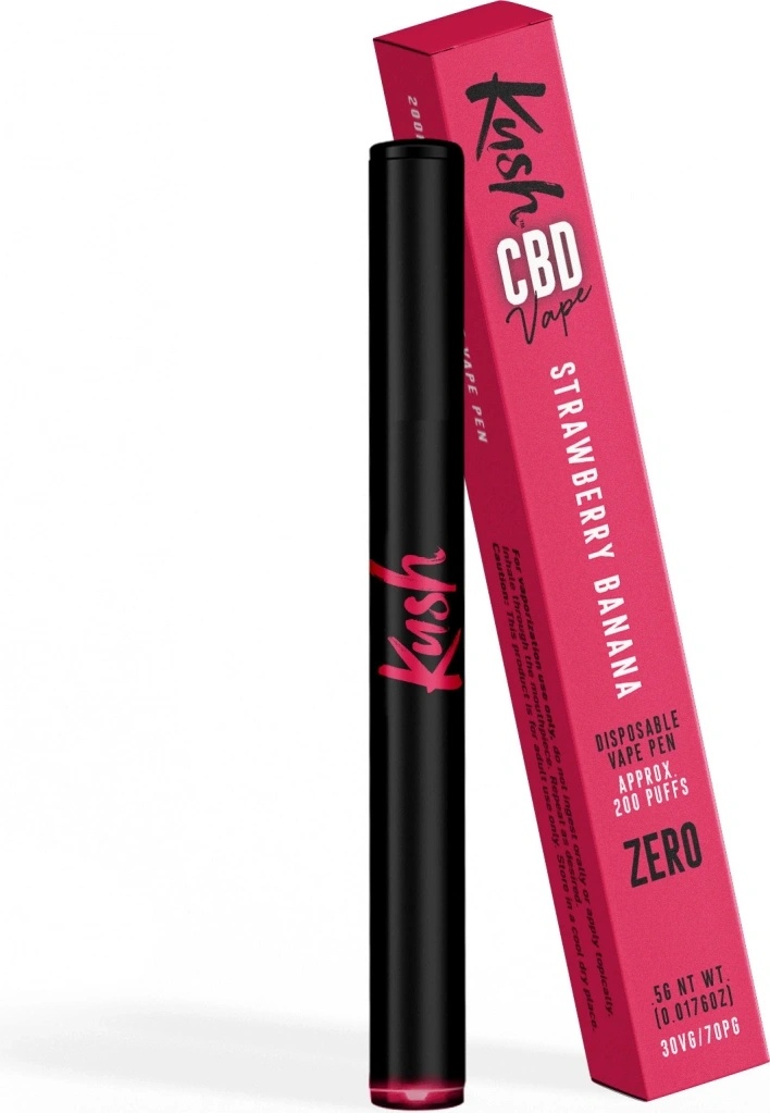 kush cbd vape pen 200mg Kush Vape CBD Vaporizační pero Strawberry Banana 200mg