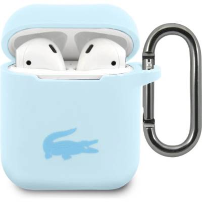 Lacoste Лъскав Силиконов Калъф с Лого за AirPods 1/2 Син (LCA2SLB)