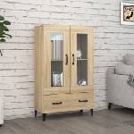 vidaXL Висок шкаф, сонома дъб, 70x31x115 см, инженерно дърво (812558)