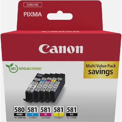 Canon Консуматив Canon PGI-580/CLI-581 PBK/C/M/Y Pigment + Ink Cartridge Multi Pack (2078C007AA)