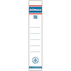 DONAU Заместващ етикет за папки, двустранен, 28x153mm, DONAU, бял 8350920-09PL (8350920-09PL)