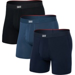 Saxx Мъжко синтетично термобельо Saxx Vibe Xtra Boxer Brief Fly 3-Pack Synthetic base layer - Dark Denim / Navy / Black - размер XXL (014-2281-0116)