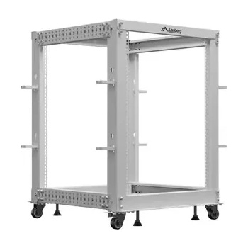 Image 1 of Lanberg Комуникационен шкаф, Lanberg open rack 19" 15U 600x600-1100 adjustable, grey (OR01-6115-S)