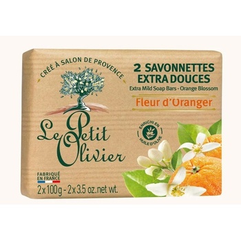 Le Petit Olivier extra jemné mydlo Pomarančový kvet 2 x 100 g