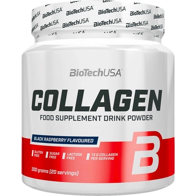 BioTech USA Collagen 300 g černá malina