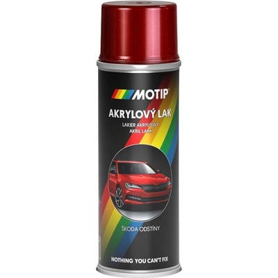 Motip Auto sprej Akrylová Metalíza Škoda červená hot chilli metalíza 200 ml