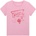 GUESS Тениска за момиче в розово с розов надпис Guess и палми