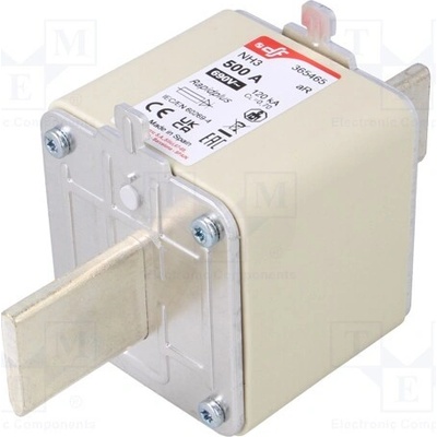 DF ELECTRIC 365465 Pojistka: tavná; 500A; 690VAC; 550VDC; aR; keramická; NH3
