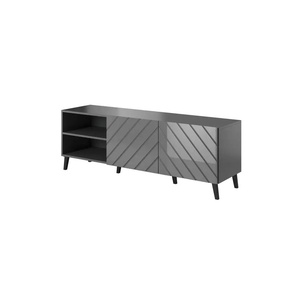 Cama meble RTV шкаф ABETO 150x42x52 графит/гланц (ABETO RTV150 GR)
