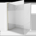 Mexen Kioto L душ преграда Walk-in 80 x 200 см, прозрачно/матирано, златно - 800-080-103-50-35 (800-080-103-50-35)
