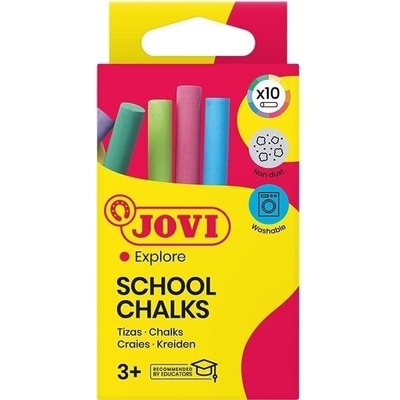 Jovi School Chalks Тебешир Цветен 10 бр (1020)