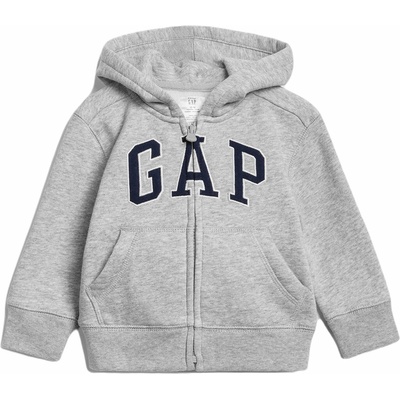 GAP Fullzip Logo sivá tmavo modrá