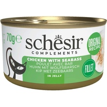 Schesir Jelly cat kuracie s morským vlkom 70 g