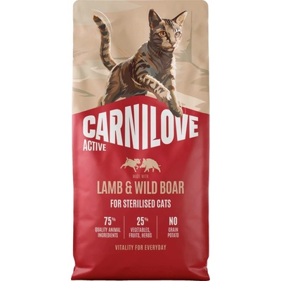 Carnilove granule Active pro sterilizované kočky jehněčí a divočák 6 kg
