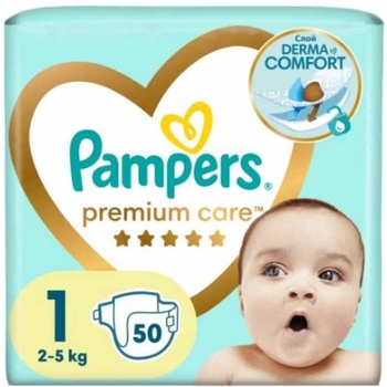 Image 1 of Pampers Бебешки пелени Pampers Premium Care - Размер 1, 2-5 kg, 50 броя (1100017445)