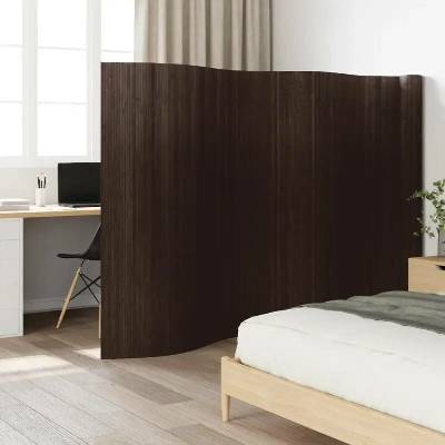 vidaXL Paraván 800 × 165 cm bambus tmavě hnědý 377016