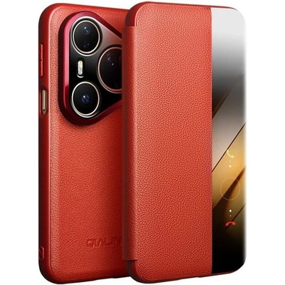 Qialino Активен Калъф за Huawei Pura 80, Qialino Smart Book Case, Червен (5966011727383)