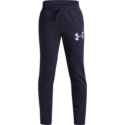Under Armour B RIVAL Fleece CBLCK GRAPHIC Joggers modré 6004995-403