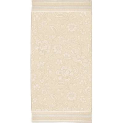 Pip Studio Jasmine Jacquard bavlněná froté osuška tmavě písková 70 x 140 cm