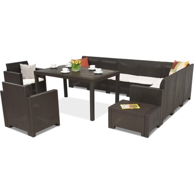 BICA Мебели от техноратан Небраска Комида Макс 9 кафява Бика (bcneb9br)