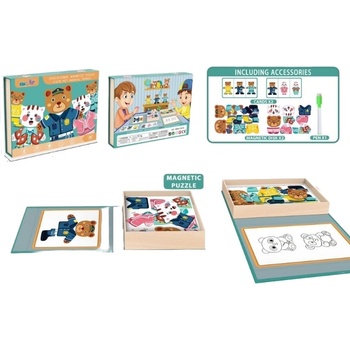 Image 1 of Raya Toys Магнитен пъзел с маркер Raya Toys - Животни (502123026)