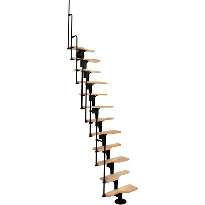 Minka STAIRS Modulové schodisko Twister buk/čierna, 293,8 cm