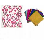 Dalprint Ice cream foam stickers 16pcs