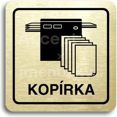 ACCEPT Piktogram kopírka - zlatá tabulka - černý tisk