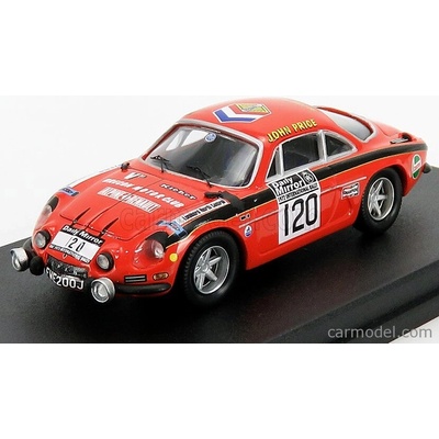 Trofeu Renault A110 Alpine N 120 Rally Rac Lombard 1972 J.price M.turner Oranžová Černá 1:43
