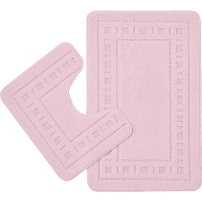 Catherine Lansfield Светлорозови килими за баня в комплект от 2 бр. WC 50x80 cm Armoni - Catherine Lansfield (BR/23890/W/BMPM/PK)