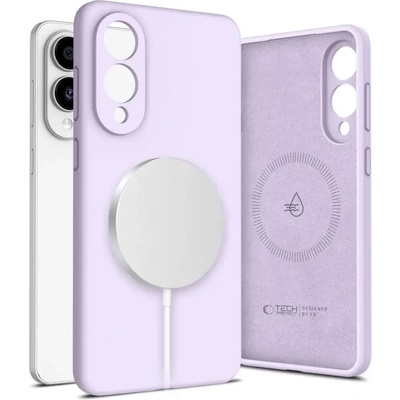 Tech-Protect Liquid Silicone MagSafe Калъф за Samsung Galaxy S25 Edge, лилав (THP4206)