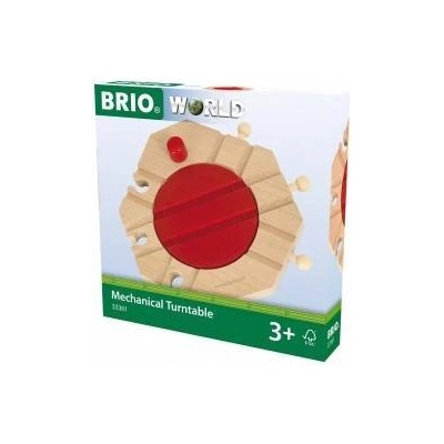 BRIO World Mechanische Drehscheibe (holz/rot)