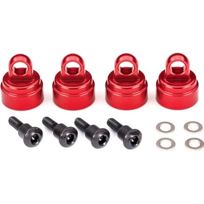 Traxxas hliníková hlava tlumiče červená 4