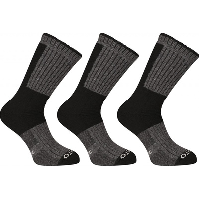 Nedeto 3PACK ponožky vysoké zimné 3NWC1 čierné