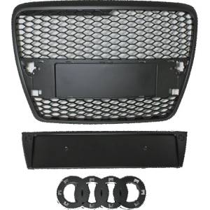  Решетка без емблема за Audi A6 4F (2004-2008) - черна RS Look (GRAU36)