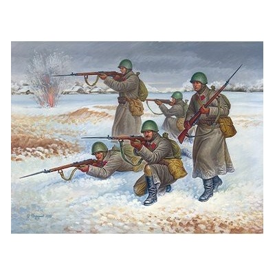 Zvezda Sovietska pechota v zimných uniformách 1941-1942 1:72