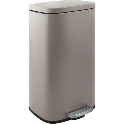 Spirella pedálový odpadkový koš AKIRA, matná šedohnědá ocel, soft-close, 50 L 10_21571