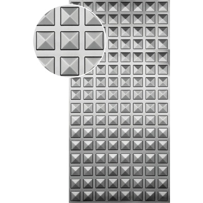 Plech pozinkovaný, 2000 x 1000 x 1,2 mm, 3D vzor štvorec