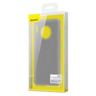 Púzdro Baseus Huawei Mate 30 case Jelly Liquid Silica Gel čiré čierne