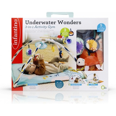 Infantino Активна гимнастика 3 в 1 Infantino - Подводни чудеса (IN313066)
