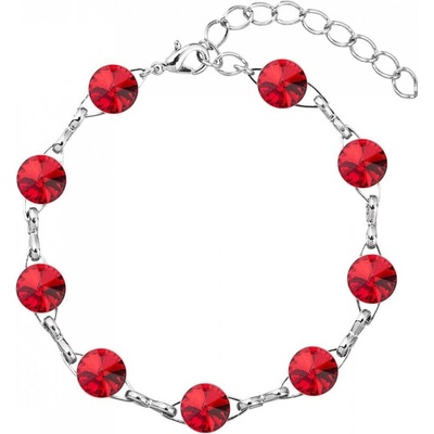 Swarovski Elements Rivoli rhodiovaný červený 33111.1 Light Siam červená