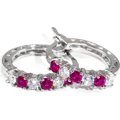 HARAHU Обеците ca-21730 - Сребърна / Розова kp21730 (ca-21730)