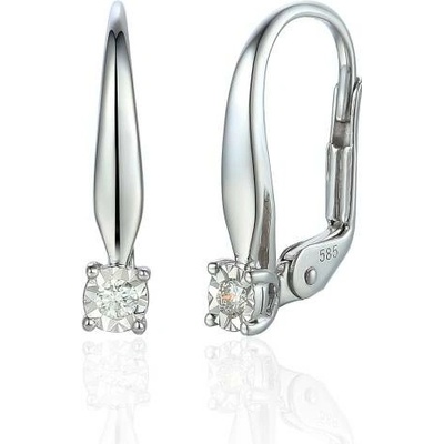Gems, Jemné náušnice Eviane, bílé zlato s brilianty, 585-38-3-1459.1B00.0.00.HSI1.000.08