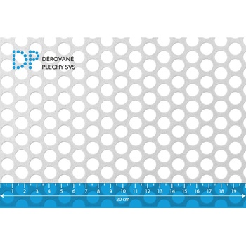 Děrovaný plech ocelový Rv 10-14 (tl. 1,50 x 1000 x 2000 mm), jakost DC01