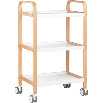 ACTIVESHOP Kosmetický vozík HS Dřevěný - bílý