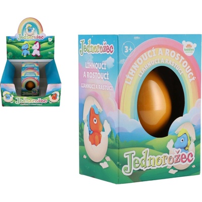 Teddies Vajcia liahnuce a rastúce jednorožec 6cm v krabičke 7,5,5