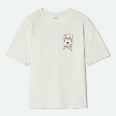 BRIXTON Botanical Ace Oversized Bf Tee Off White