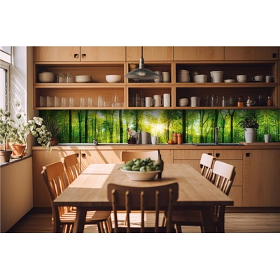 DIMEX ART Фототапет за кухня - буйна зелена гора 420 x 60 см