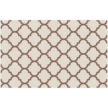 Pure Line Home Килим за открито и закрито с къс косъм, арабска шарка, бежов